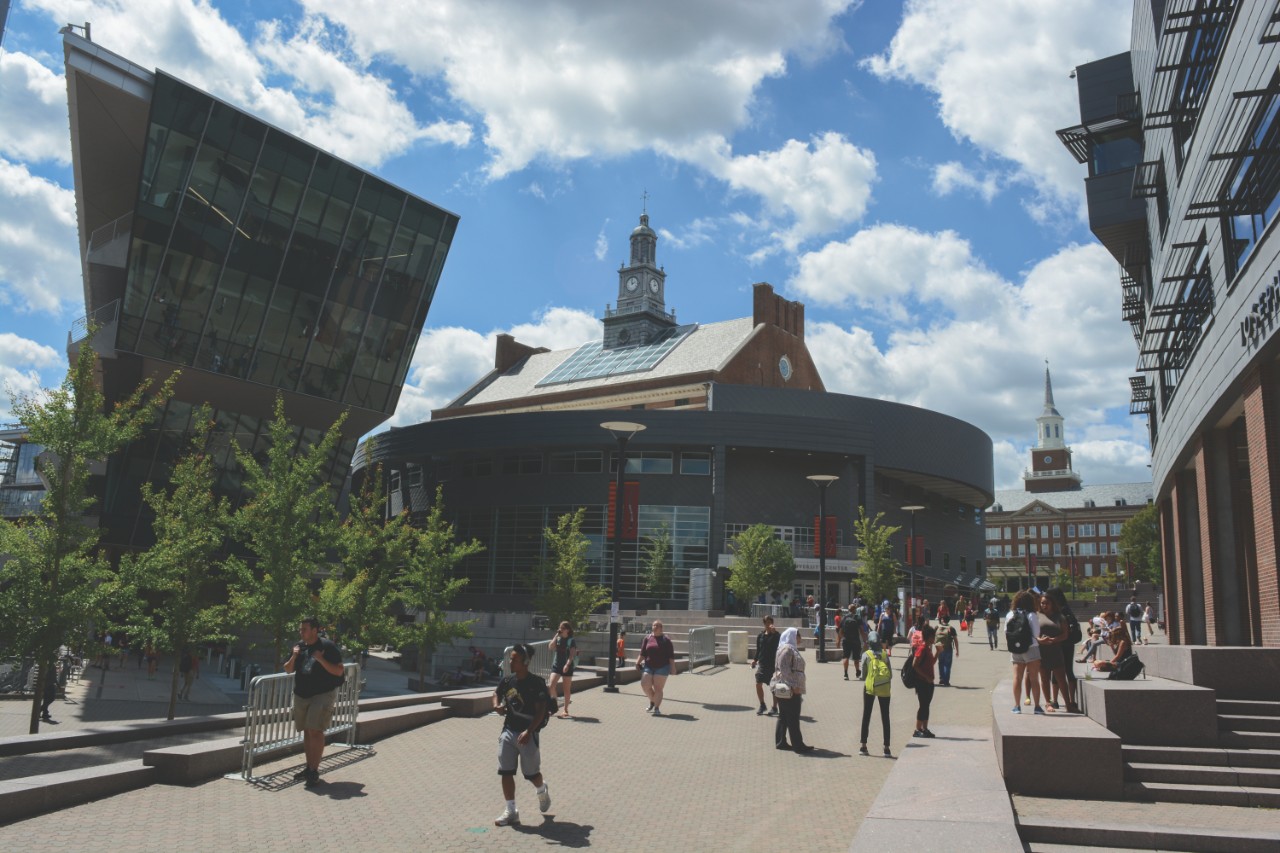 Main Street images with students